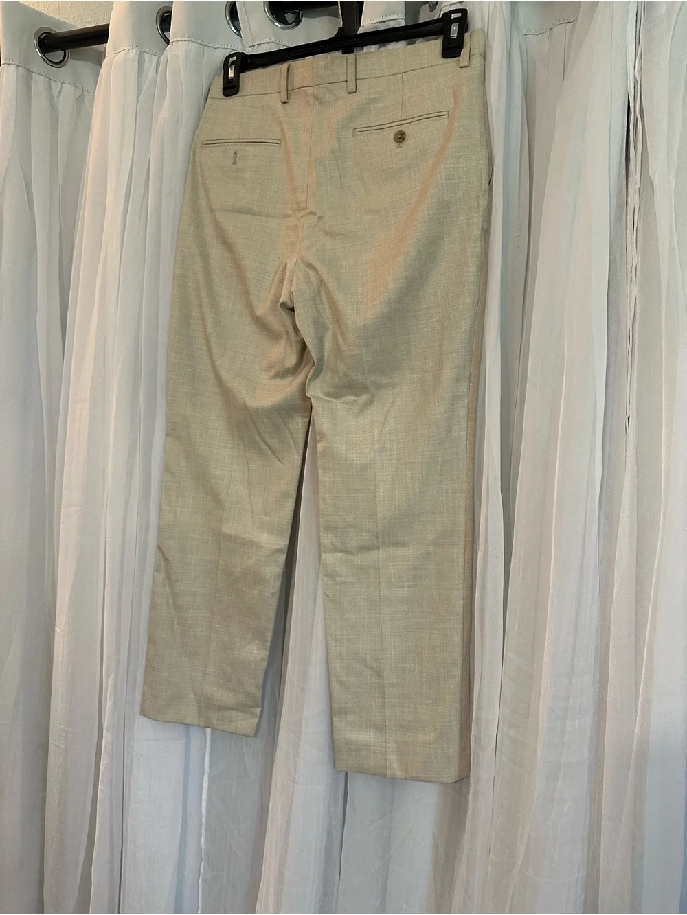 Express Men's Tailored Beige Dress Pants - Classic Slim Fit NWOT